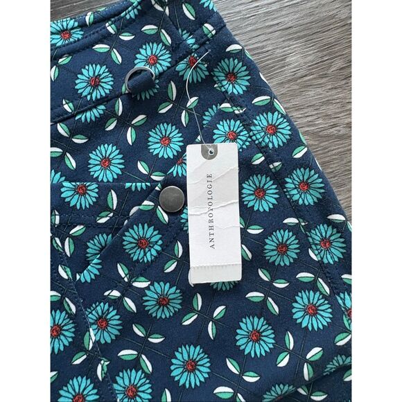 NWT Anthropologie Maeve Slim Ponte Pants In Navy Size 6 $118 MSRP - Picture 8 of 10